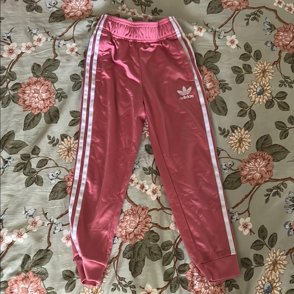 Pink adidas joggers